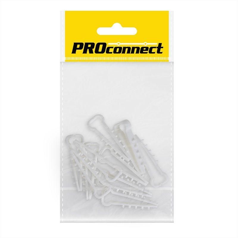 дюбель-хомут 5-10 для плоского кабеля бел. (уп.10шт) proconnect 07-4611-9 от BTSprom.by