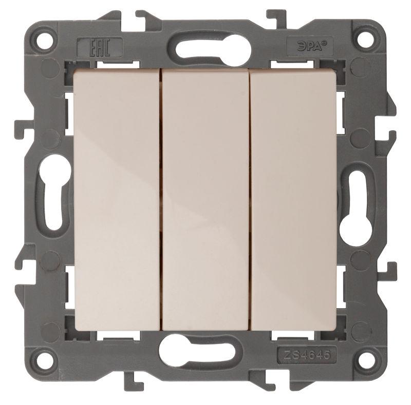 выключатель 3-кл. сп elegance 14-1107-02 10а ip20 250в 10ax механизм сл. кость эра б0034250 от BTSprom.by