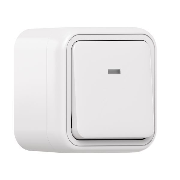 выключатель проходной 1-кл. оп бронто с подсветкой автоматические клеммы бел. ekf bt1-sww-16 от BTSprom.by