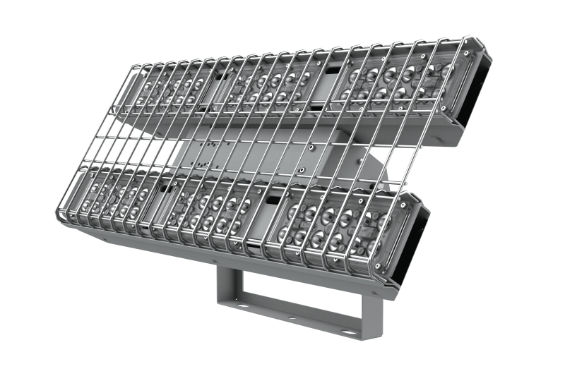 светильник светодиодный fizruk 150вт cri90 4000к ip65 спортивный для образовательных учреждений накладной поворот. кроншт. защ. решетка оптикой 120град. ral7045 сер. varton v1-e0-70706-04l05-6515040 от BTSprom.by