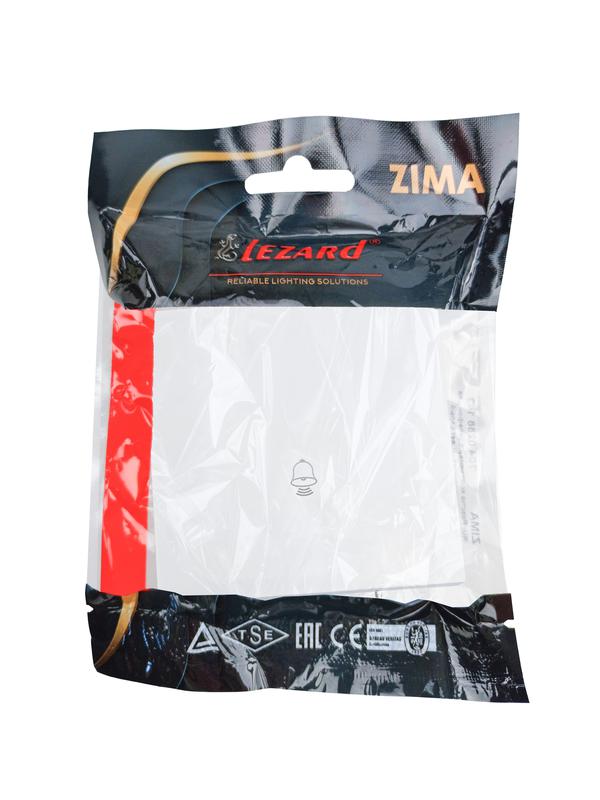  Кнопка звонка СП ZIMA IP20 безвинт. зажим бел. LEZARD 704-0288-103QC фото в каталоге от BTSprom.by