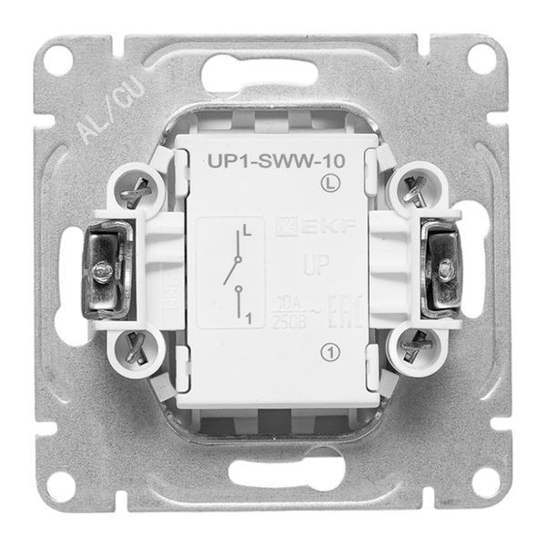  Выключатель 1-кл. СП Эпика механизм бел. EKF UP1-SWW-10 фото в каталоге от BTSprom.by