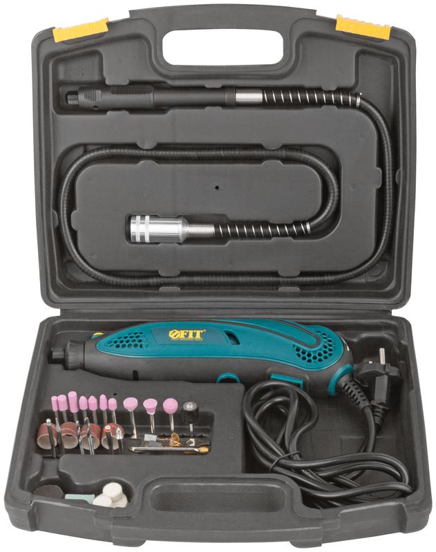  Машина гравировальная 135Вт 10000-32000об/мин 2.4/3.2мм набор насадок FIT 80595 фото в каталоге от BTSprom.by