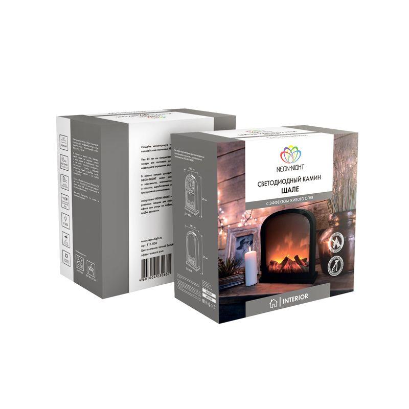Камин светодиодный "Шале" 30х13х28см 3LED 5Вт 5В IP20 эффект живого огня USB и элементы питания 3хC (не в компл.) черн. Neon-Night 511-006 фото в каталоге от BTSprom.by  Камин светодиодный "Шале" 30х13х28см 3LED 5Вт 5В IP20 эффект живого огня USB и элементы питания 3хC (не в компл.) черн. Neon-Night 511-006 фото в каталоге от BTSprom.by