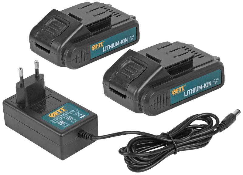  Дрель-Шуруповерт акк. 18В; 0-400/1450 об/мин; 29 Нм; 2 (Li-Ion) 1.3 Ач; 1.5 ч.; рез. накл.; кейс FIT 80189 фото в каталоге от BTSprom.by