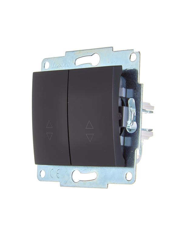  Переключатель проходной 2-кл.СП ASTI 10А IP20 механизм черн. бархат LEZARD 7081-4288-106 фото в каталоге от BTSprom.by