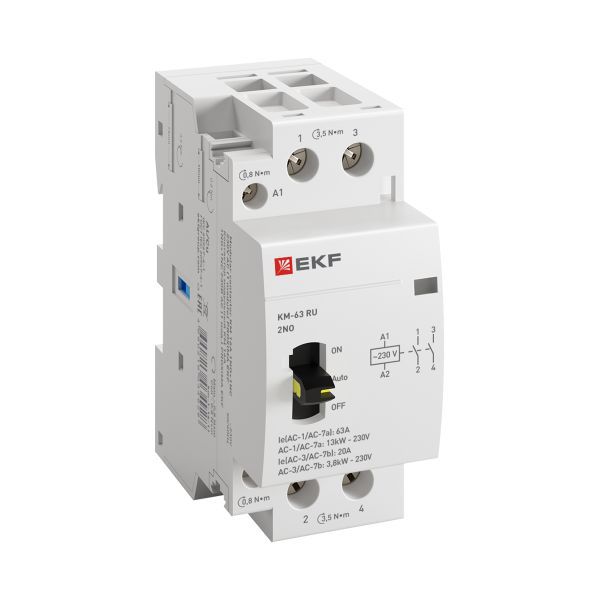 контактор модульный км ру 63а 2no (2 мод.) proxima ekf km-2m-63-20 от BTSprom.by