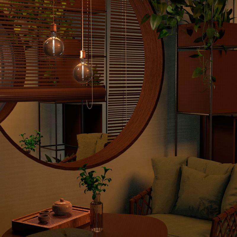 Лампа светодиодная филаментная Black Filament 6Вт G200 шар тонированная 4000К нейтр. бел. E27 300лм GAUSS 154802205 фото в каталоге от BTSprom.by