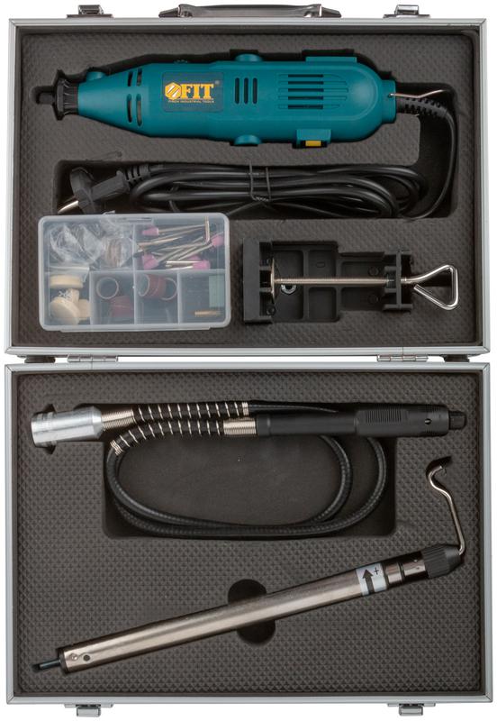 машина гравировальная 135вт 10000-32000об/мин 2.4/3.2мм набор насадок fit 80592 от BTSprom.by