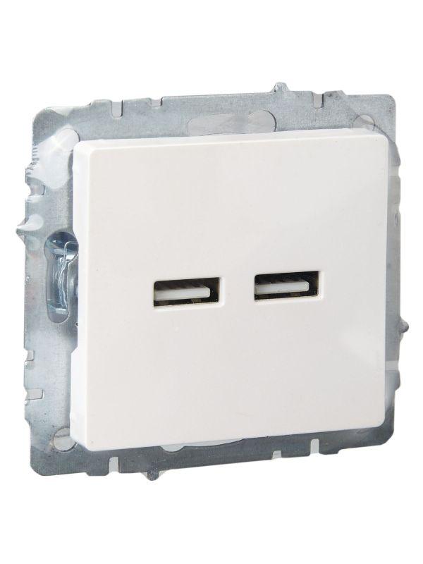  Розетка BRITE USB A+A 3.1А РЮ10-1-БрЖ механизм жемчуж. IEK BR-U21-D31-K36 фото в каталоге от BTSprom.by