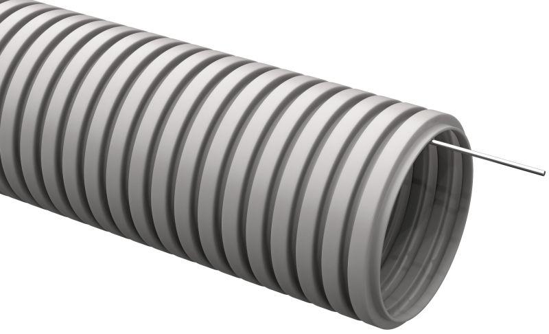 труба гофрированная пвх тяжелая d20мм с протяжкой (уп.100м) elasta iek ea-tg23-121-020-100-k41 от BTSprom.by
