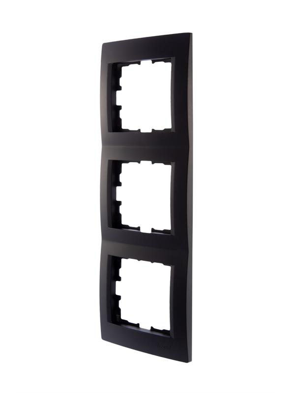  Рамка 3-м Karina вертикал. черн. бархат LEZARD 707-4200-153 фото в каталоге от BTSprom.by