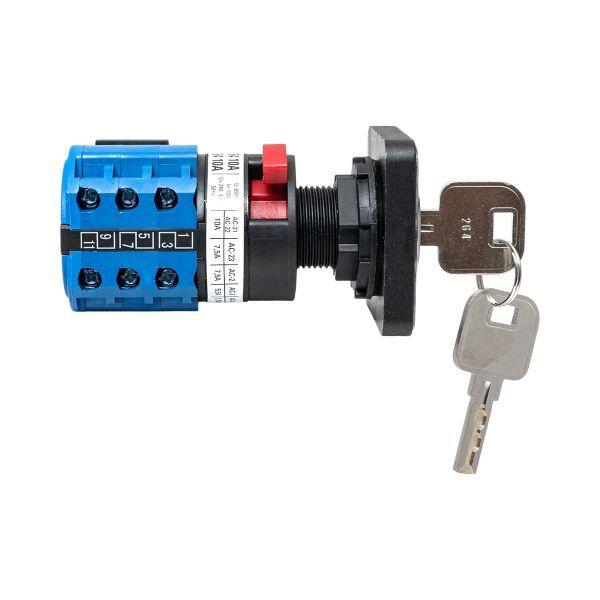  Переключатель кулачковый ПК-1-194 10А с ключом для амперметра PROxima EKF pk-1-194-10 фото в каталоге от BTSprom.by