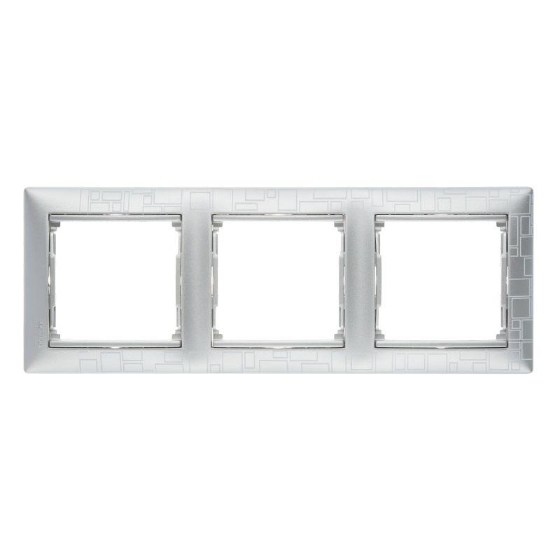 рамка 3-м valena горизонт. алюм. модерн leg 770343 от BTSprom.by