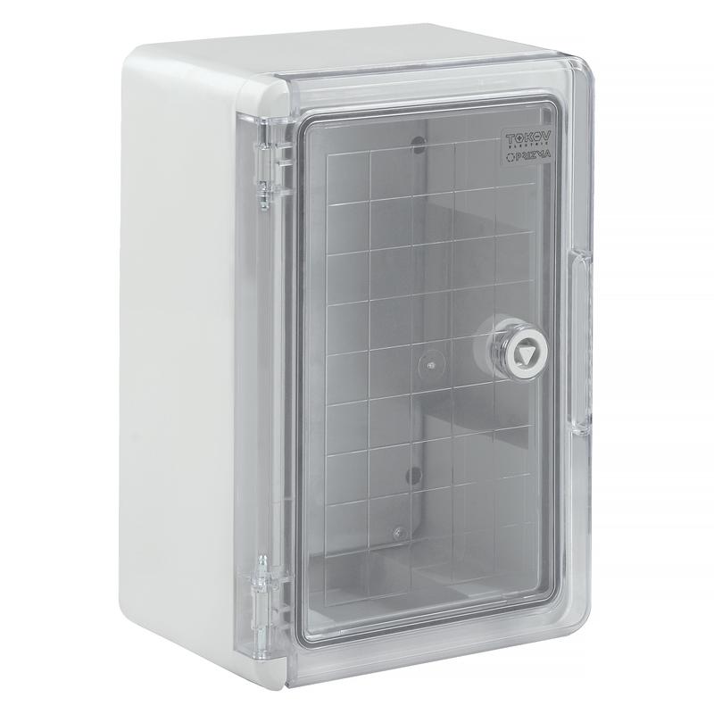 корпус ударопрочный щмпп 240х180х120 ik10 ip65 прозр. дверь абс пластик prizma tokov electric tke-pz-cpb00-ik10-ip65 от BTSprom.by
