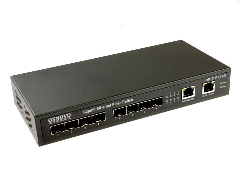 коммутатор sw-7028 gigabit ethernet на 8 sfp + 2 rj45 портов osnovo 13264 от BTSprom.by