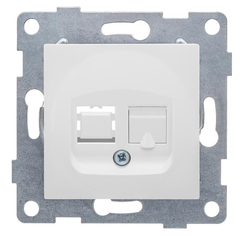 розетка компьютерная 1-м сп ugra rj45 механизм бел. gusi с11к1-001 от BTSprom.by