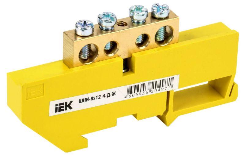 шина pe "земля" на din-изол. шни-8х12-4-д-ж iek ynn10-812-4d-k05 от BTSprom.by