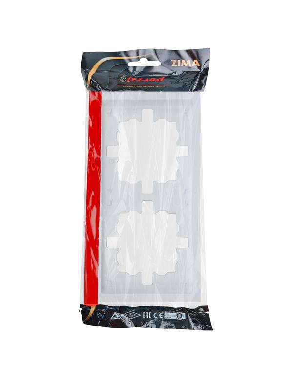  Рамка 2-мест. горизонт. ZIMA бел. LEZARD 704-0200-147 фото в каталоге от BTSprom.by