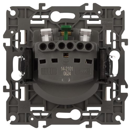  Розетка 1-м СП Эра Elegance 14-2101-04 16А IP20 16AX 250В 2P+E Schuko шампань Эра Б0034268 фото в каталоге от BTSprom.by