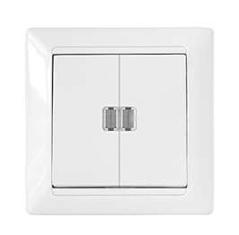 выключатель 2-кл. сп 10а с подсветкой бел. bylectrica с5 10-815 от BTSprom.by