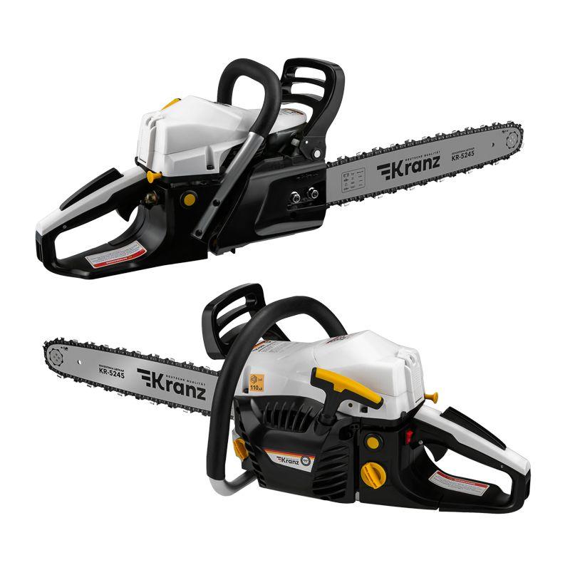  Пила цепная бензиновая KR-5245 шина 45см 3.5л.с шаг 0.325 72 звена Kranz KR-16-1182 фото в каталоге от BTSprom.by