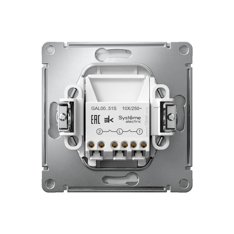 Выключатель 2-кл. ArtGallery 10AX быстрозажим. клем. механизм алюм. SE GAL000351S фото в каталоге от BTSprom.by