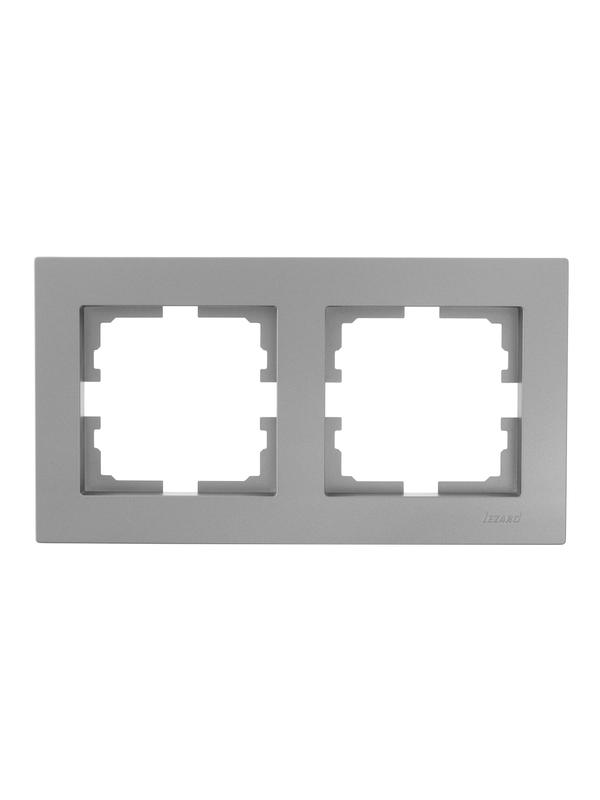 рамка 2-местн. горизонт. vesna платина lezard 742-3500-147 от BTSprom.by