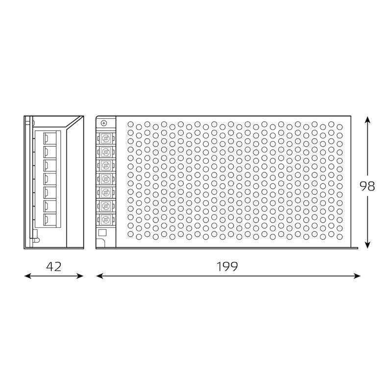  Блок питания для светодиодной ленты Basic 150Вт 12В IP20 (драйвер) GAUSS BT506 фото в каталоге от BTSprom.by