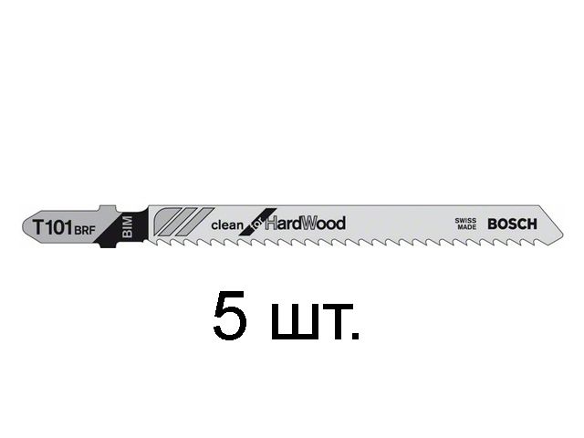 пилка лобз. по дереву/ламинату t101brf (5 шт.) bosch (пропил прямой, тонкий, для точного реза, в т.ч. в твердой древисине) 2608634235 от BTSprom.by