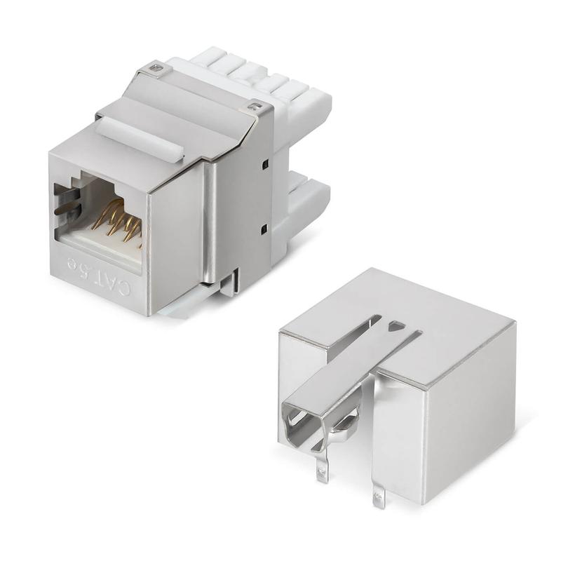 вставка keystone jack rj45 (8p8c) 180град. кат.5e экранир. dual idc (110&krone type) cabeus 7962c от BTSprom.by