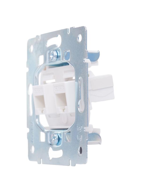  Розетка компьютерная 2-м СП Vesna механизм жемчуж./бел. перламутр LEZARD 742-3088-141 фото в каталоге от BTSprom.by