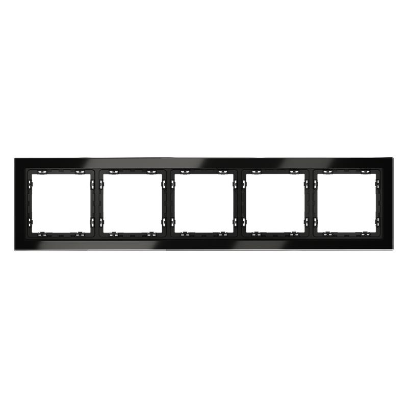  Рамка 5-м S70 стеклян. черн. Voltum VLS110508 фото в каталоге от BTSprom.by