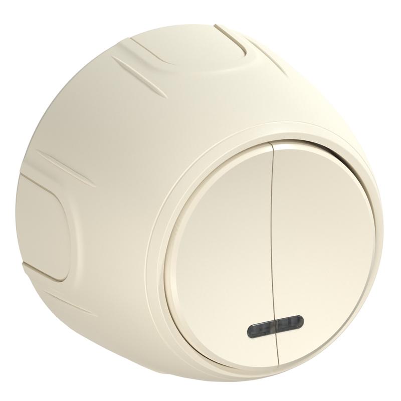 выключатель 2-м rotondo с подсветкой беж. onekeyelectro 7700867 от BTSprom.by