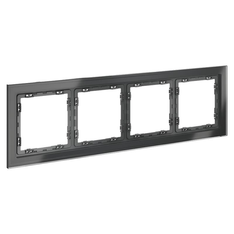  Рамка 4-м S70 стеклян. графит Voltum VLS110407 фото в каталоге от BTSprom.by