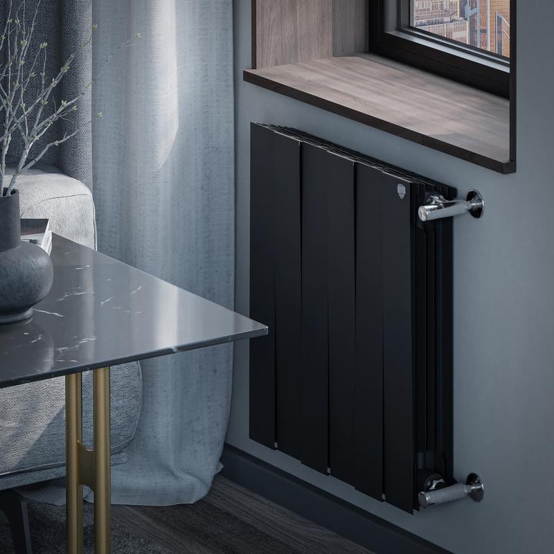  Радиатор PianoForte 500 new 6 секц. биметал. Noir Sable Royal Thermo НС-1176332 фото в каталоге от BTSprom.by
