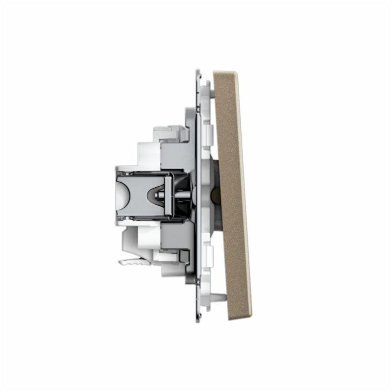  Выключатель 1-кл. ArtGallery 10AX быстрозажим. клем. механизм шампань SE GAL000511S фото в каталоге от BTSprom.by