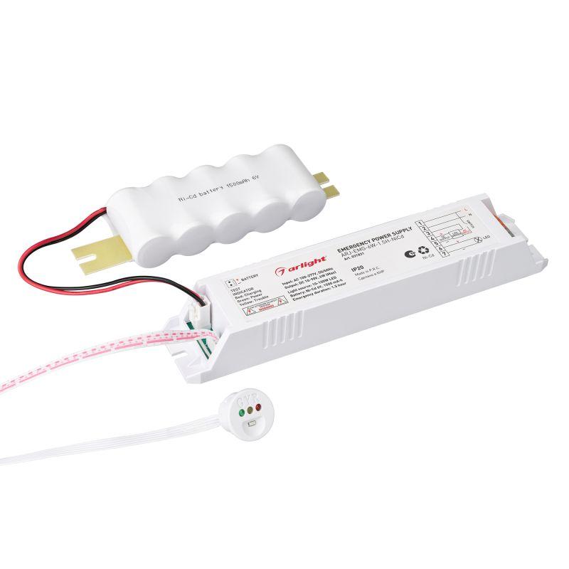 блок аварийного питания arj-emg-6w-1.5h-nicd ip20 пластик arlight 031831 от BTSprom.by
