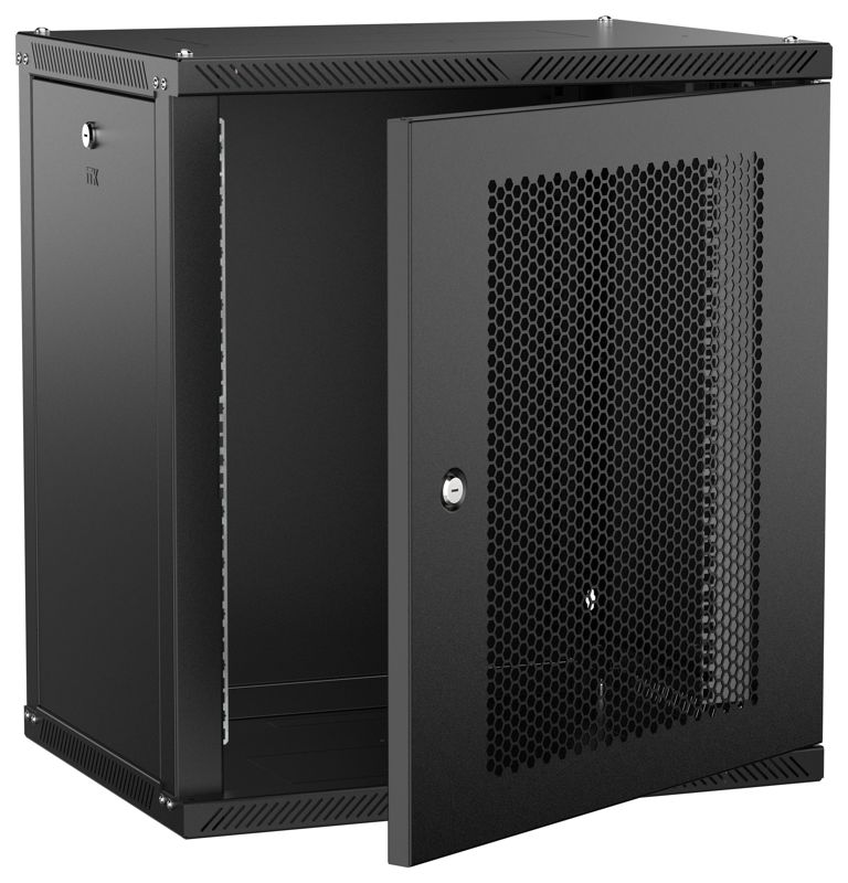 шкаф linea w 2.0 12u 600х450мм дверь перфорир. черн. itk lwr5-12u64-pf-2 от BTSprom.by