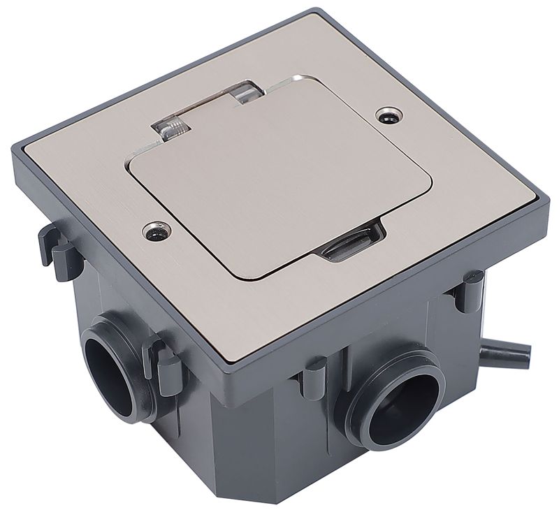 лючок в бетонный пол с коробкой 2 мод. ip44 матов. никель primer iek pm-ln43-02-o-44-k50 от BTSprom.by