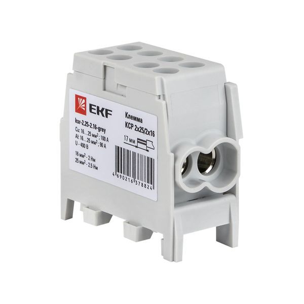  Клемма распределительная КСР с двойн. винтом 2х25/2х16 сер. PROxima EKF ksr-2.25-2.16-grey фото в каталоге от BTSprom.by