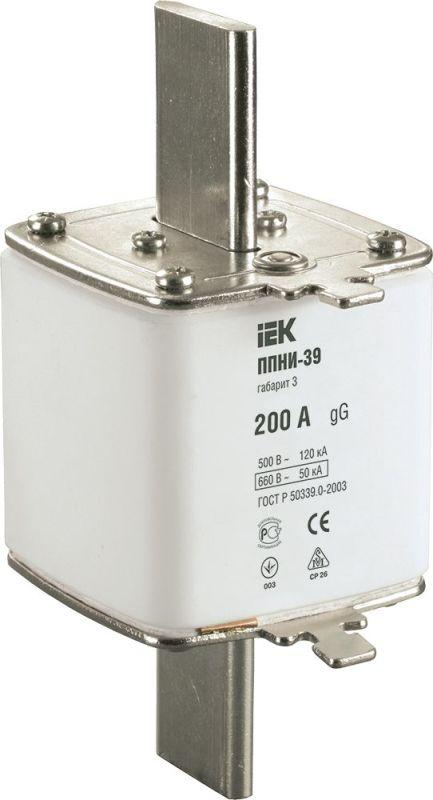 вставка плавкая ппни-39 200а габарит 3 iek dpp50-200 от BTSprom.by