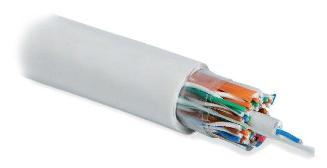 кабель витая пара u/utp кат.5 25 пар (4 пары 24 awgх6 +1 пара 24 awg) 1 пара в lszh ож solid lszh нг(а)-hf -20град.c-+60град.c uutp25w-c5-s24-in-lszh-gy (utp25w-c5-solid-indoor-lszh) сер. hyperline 47047 от BTSprom.by