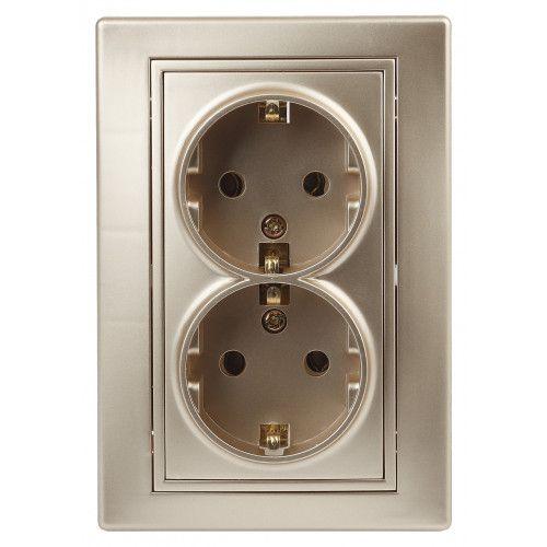 розетка 2-м сп plano 1-205-04 16а ip20 250в 2х2p+e schuko шампань intro б0053918 от BTSprom.by