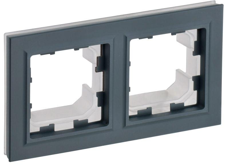 рамка 2-м brite ip44 ру-2-брг-44 граф. iek br-m22-44-k53 от BTSprom.by