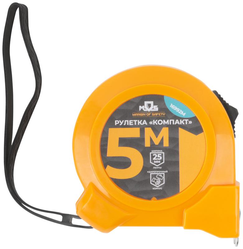  Рулетка Компакт 5мх25мм MOS 16992М фото в каталоге от BTSprom.by