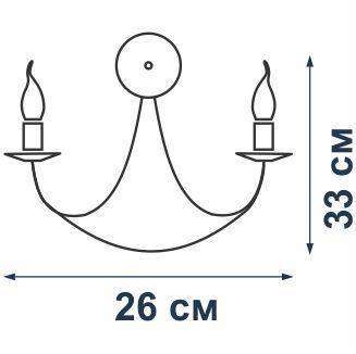  Светильник настенный 2xE14 макс. 40Вт Vitaluce V1253/2A фото в каталоге от BTSprom.by