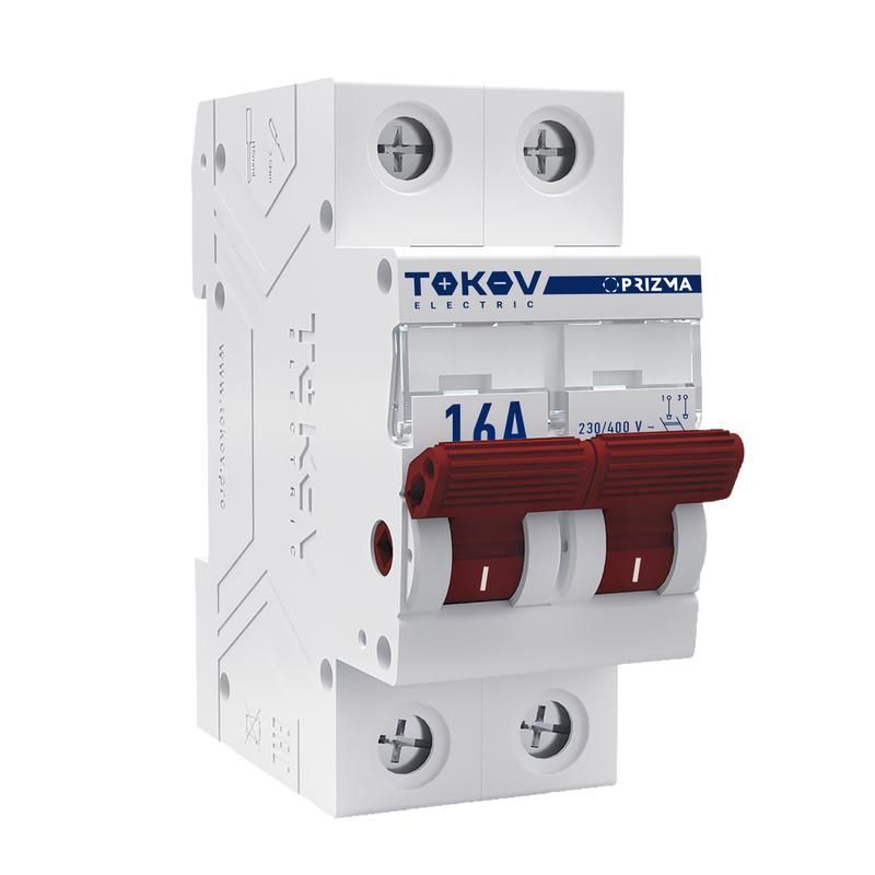 выключатель нагрузки модульный 2п 16а tokov electric tke-pz60-mdsi-2-16 от BTSprom.by