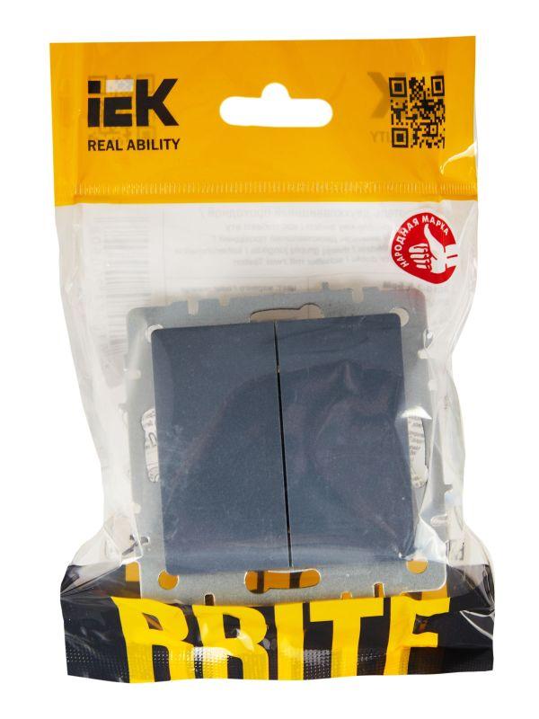  Выключатель проходной 2-кл. СП BRITE ВС10-2-6-БрМ 10А механизм маренго IEK BR-V22-0-10-K35 фото в каталоге от BTSprom.by