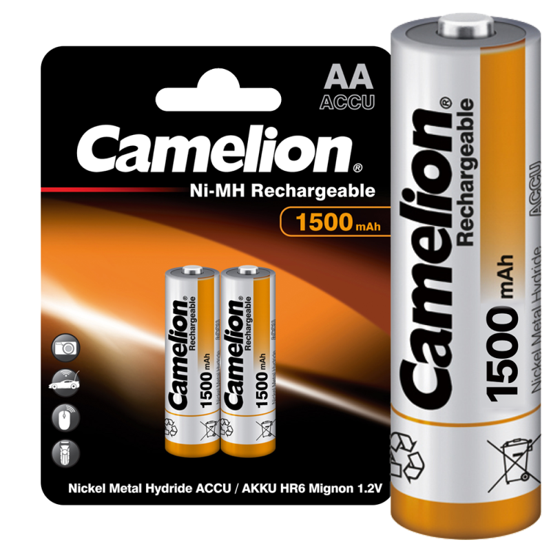 аккумулятор aa/r6 1500ма.ч ni-mn bp-2 металлик (блист.2шт) camelion 3510 от BTSprom.by